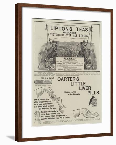 Page of Advertisements-null-Framed Giclee Print