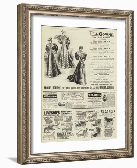 Page of Advertisements-null-Framed Giclee Print