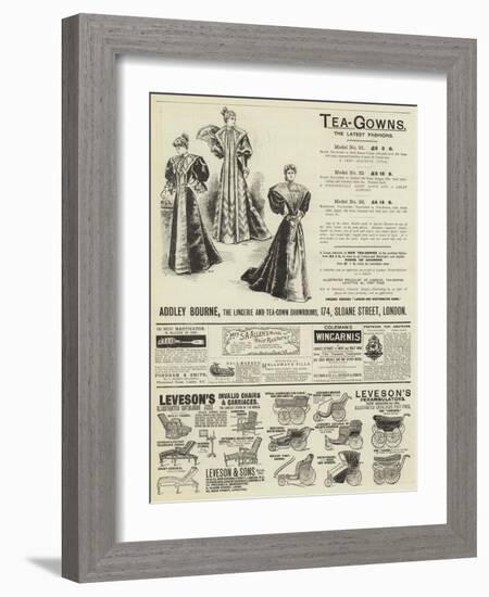 Page of Advertisements-null-Framed Giclee Print