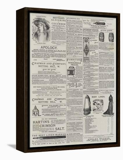 Page of Advertisements-null-Framed Premier Image Canvas