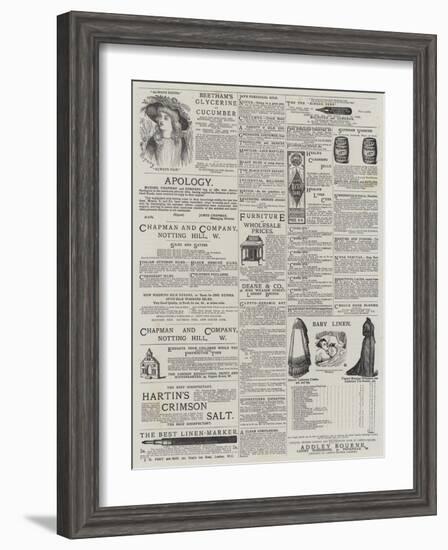 Page of Advertisements-null-Framed Giclee Print