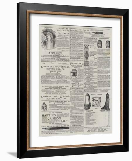 Page of Advertisements-null-Framed Giclee Print