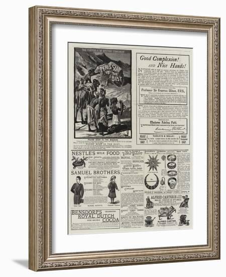 Page of Advertisements-null-Framed Giclee Print