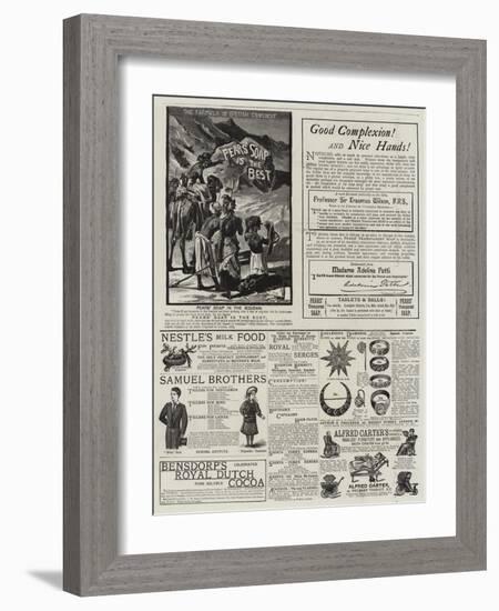 Page of Advertisements-null-Framed Giclee Print