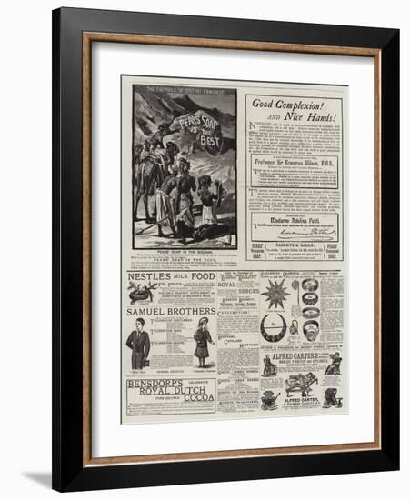 Page of Advertisements-null-Framed Giclee Print