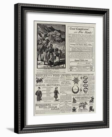 Page of Advertisements-null-Framed Giclee Print