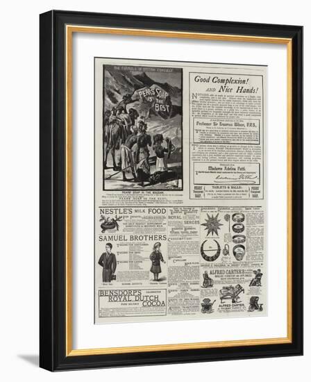 Page of Advertisements-null-Framed Giclee Print