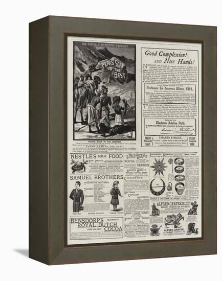 Page of Advertisements-null-Framed Premier Image Canvas