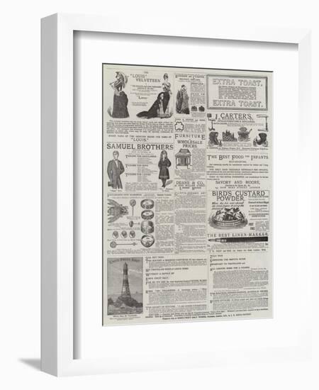 Page of Advertisements-null-Framed Giclee Print