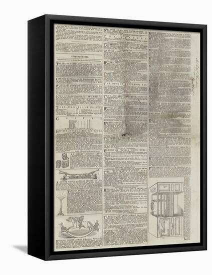 Page of Advertisements-null-Framed Premier Image Canvas