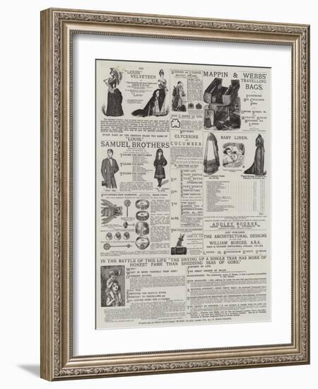 Page of Advertisements-null-Framed Giclee Print