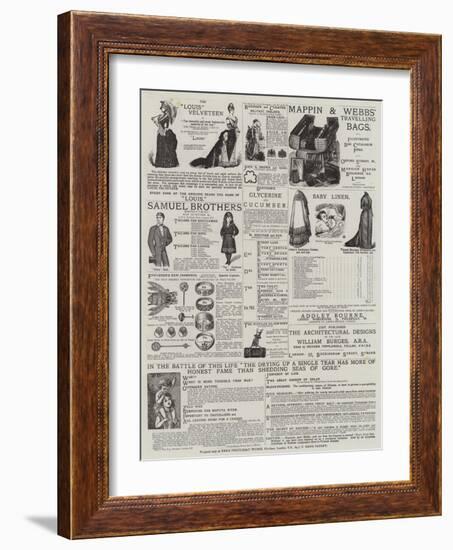 Page of Advertisements-null-Framed Giclee Print