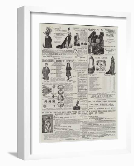 Page of Advertisements-null-Framed Giclee Print