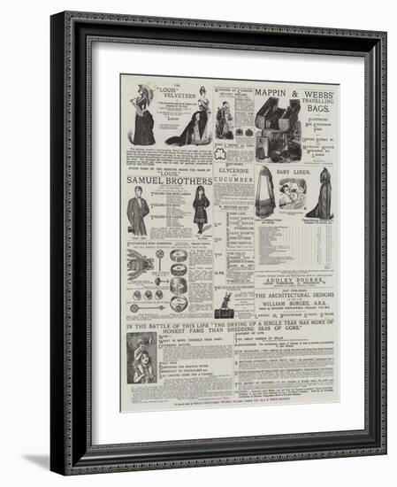 Page of Advertisements-null-Framed Giclee Print