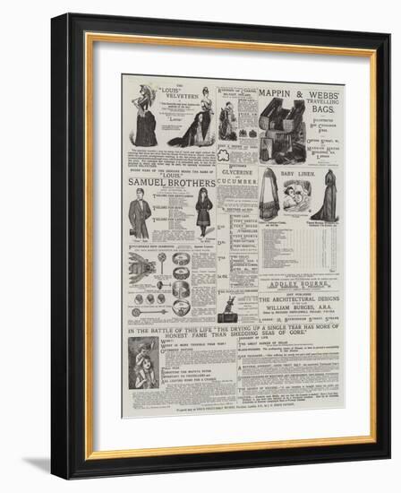 Page of Advertisements-null-Framed Giclee Print