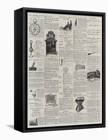 Page of Advertisements-null-Framed Premier Image Canvas