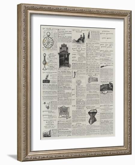 Page of Advertisements-null-Framed Giclee Print