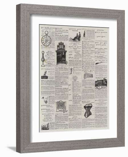 Page of Advertisements-null-Framed Giclee Print