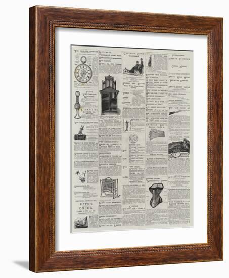 Page of Advertisements-null-Framed Giclee Print