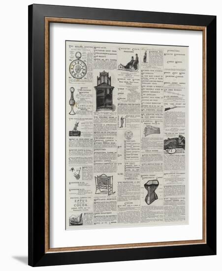 Page of Advertisements-null-Framed Giclee Print