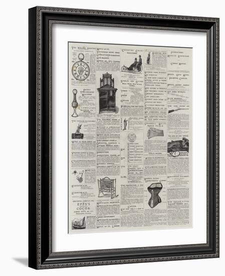 Page of Advertisements-null-Framed Giclee Print