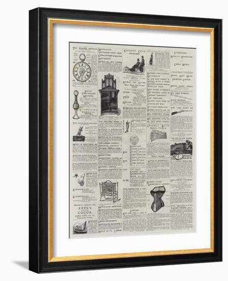 Page of Advertisements-null-Framed Giclee Print