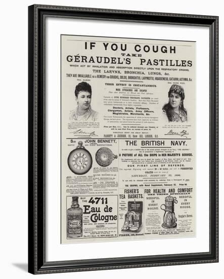 Page of Advertisements-null-Framed Giclee Print