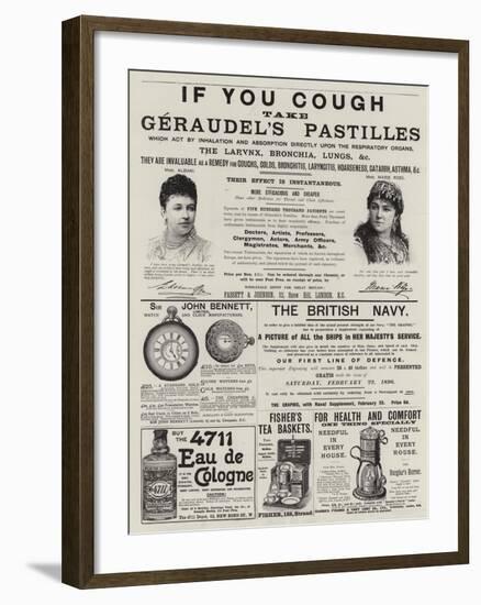 Page of Advertisements-null-Framed Giclee Print