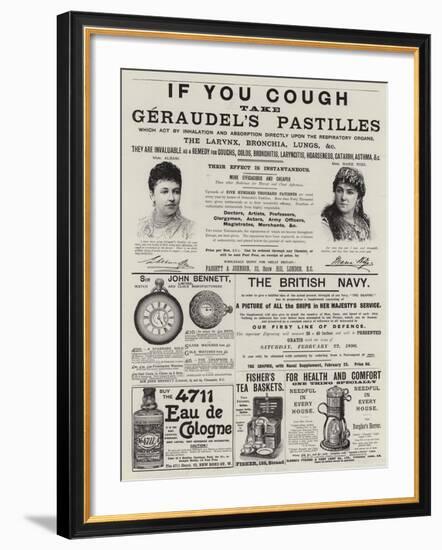 Page of Advertisements-null-Framed Giclee Print