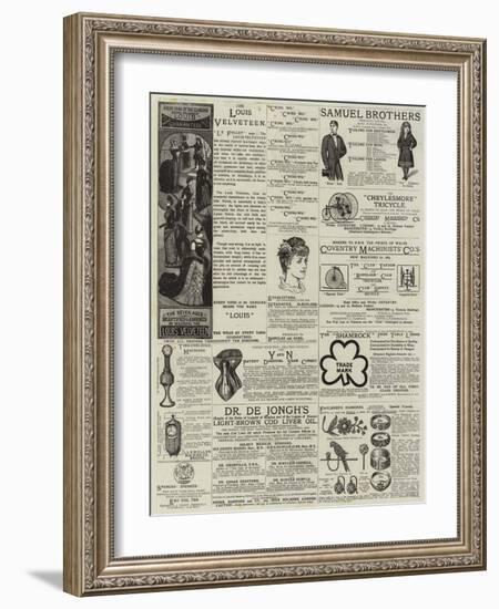 Page of Advertisements-null-Framed Giclee Print