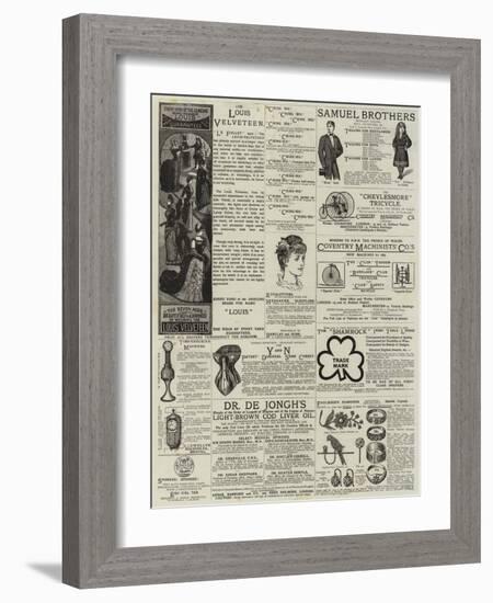 Page of Advertisements-null-Framed Giclee Print