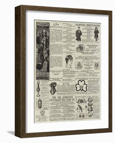 Page of Advertisements-null-Framed Giclee Print