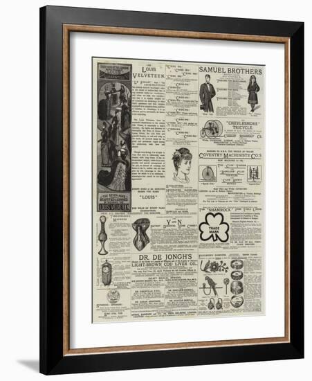 Page of Advertisements-null-Framed Giclee Print