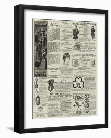 Page of Advertisements-null-Framed Giclee Print