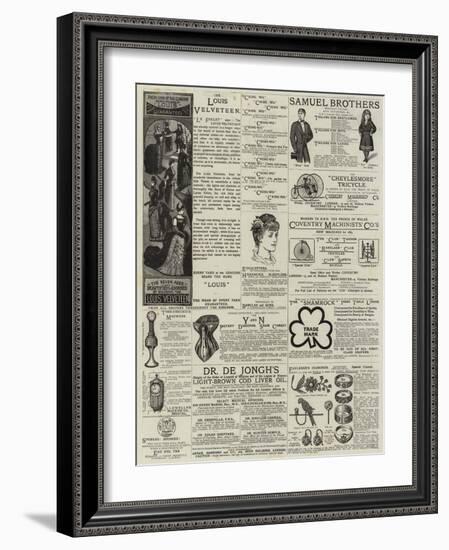 Page of Advertisements-null-Framed Giclee Print