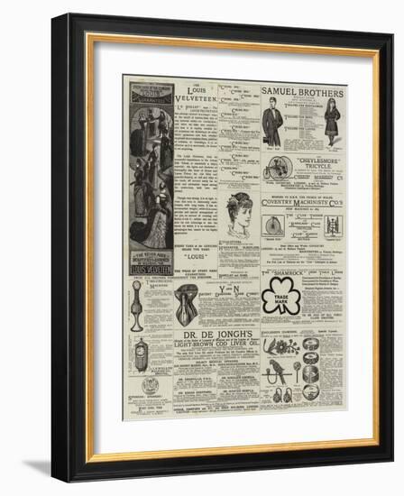 Page of Advertisements-null-Framed Giclee Print