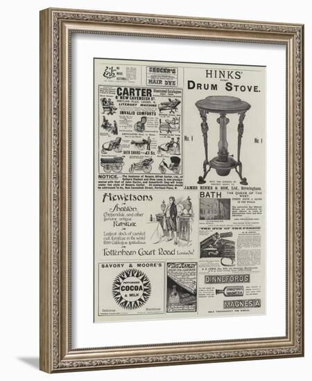 Page of Advertisements-null-Framed Giclee Print