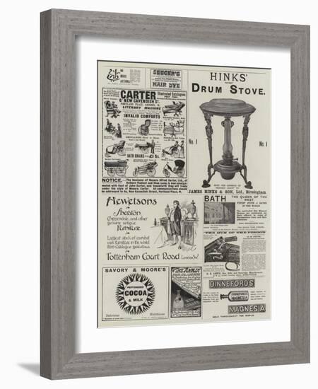 Page of Advertisements-null-Framed Giclee Print