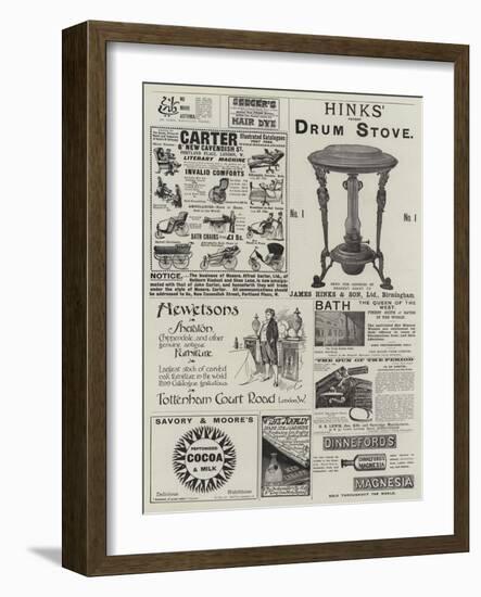 Page of Advertisements-null-Framed Giclee Print