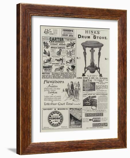 Page of Advertisements-null-Framed Giclee Print