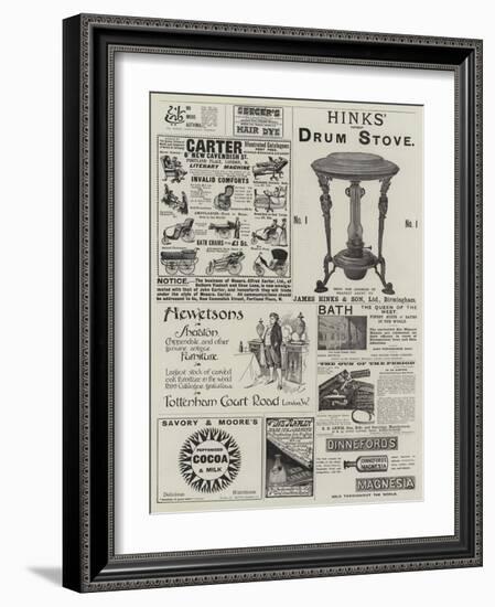 Page of Advertisements-null-Framed Giclee Print