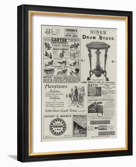 Page of Advertisements-null-Framed Giclee Print