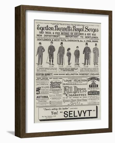 Page of Advertisements-null-Framed Giclee Print