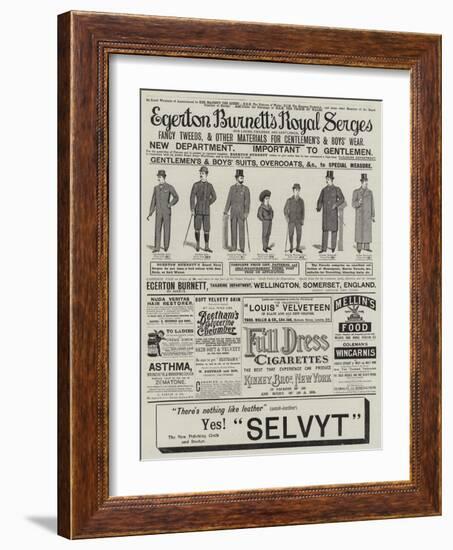 Page of Advertisements-null-Framed Giclee Print