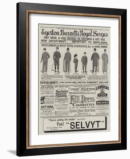 Page of Advertisements-null-Framed Giclee Print