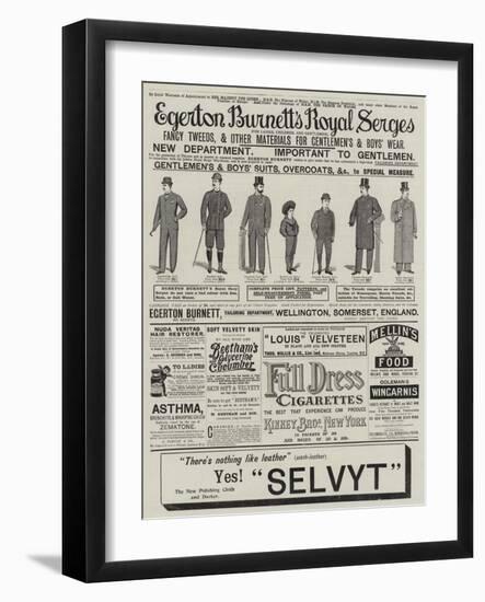 Page of Advertisements-null-Framed Giclee Print