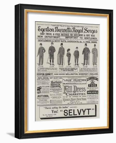 Page of Advertisements-null-Framed Giclee Print