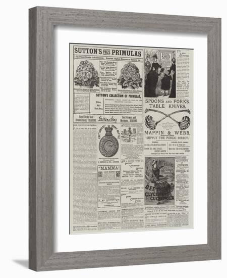 Page of Advertisements-null-Framed Giclee Print