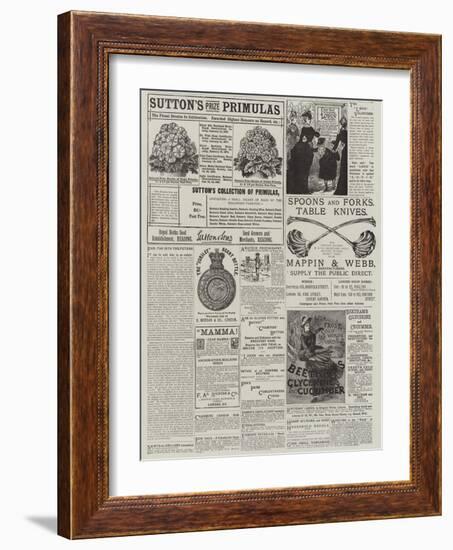 Page of Advertisements-null-Framed Giclee Print