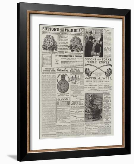 Page of Advertisements-null-Framed Giclee Print